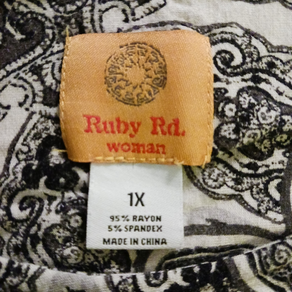 Ruby Rd. Shirt 1X - Picture 2 of 3